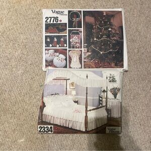 Vogue Classic sewing patterns vintage White Canopy Bedding Set Christmas